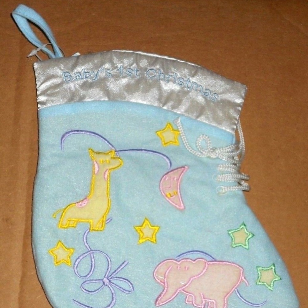 Infant Baby's First 1st Christmas Hanging Stocking